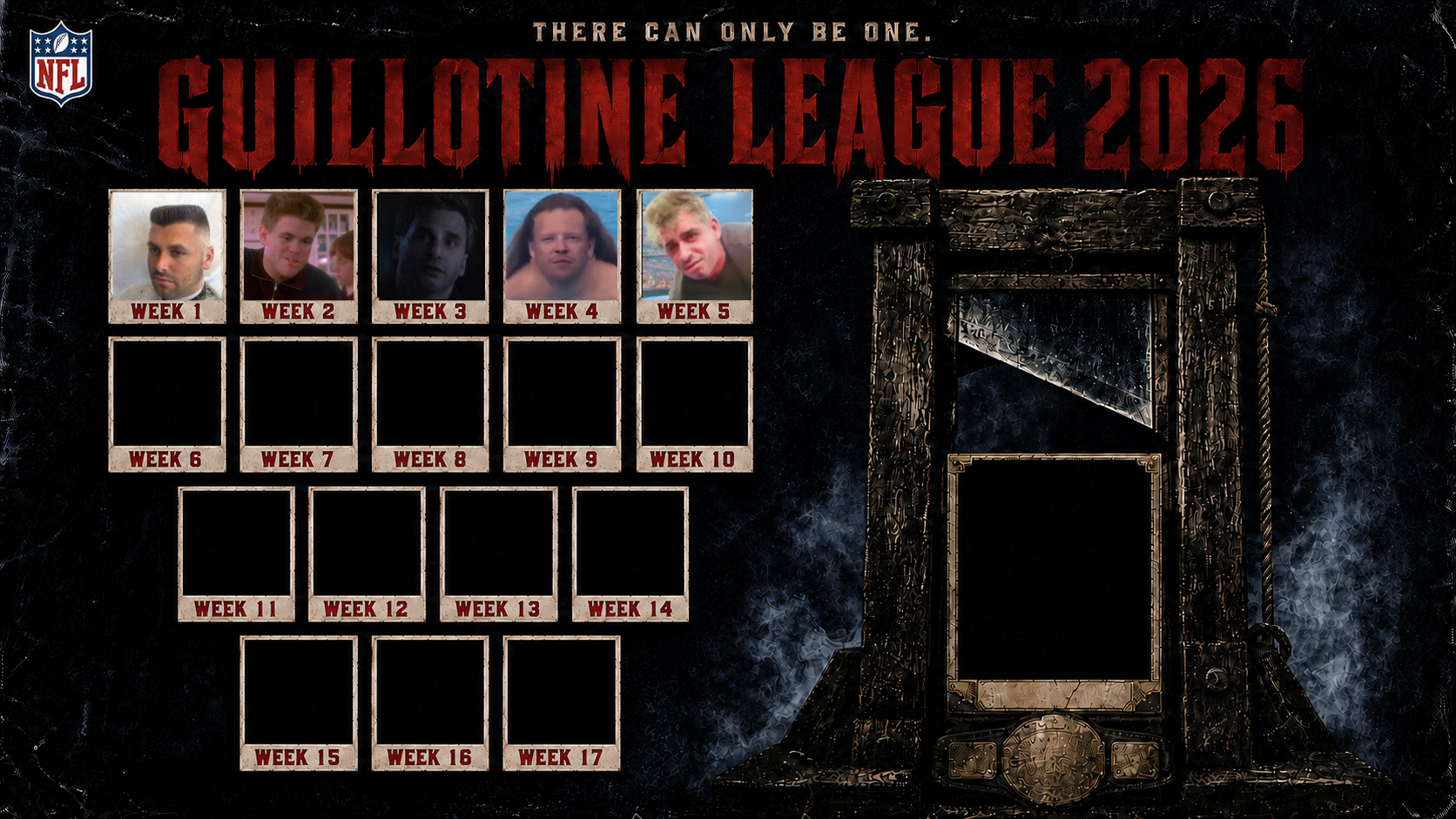 Elimination bracket through Week 5